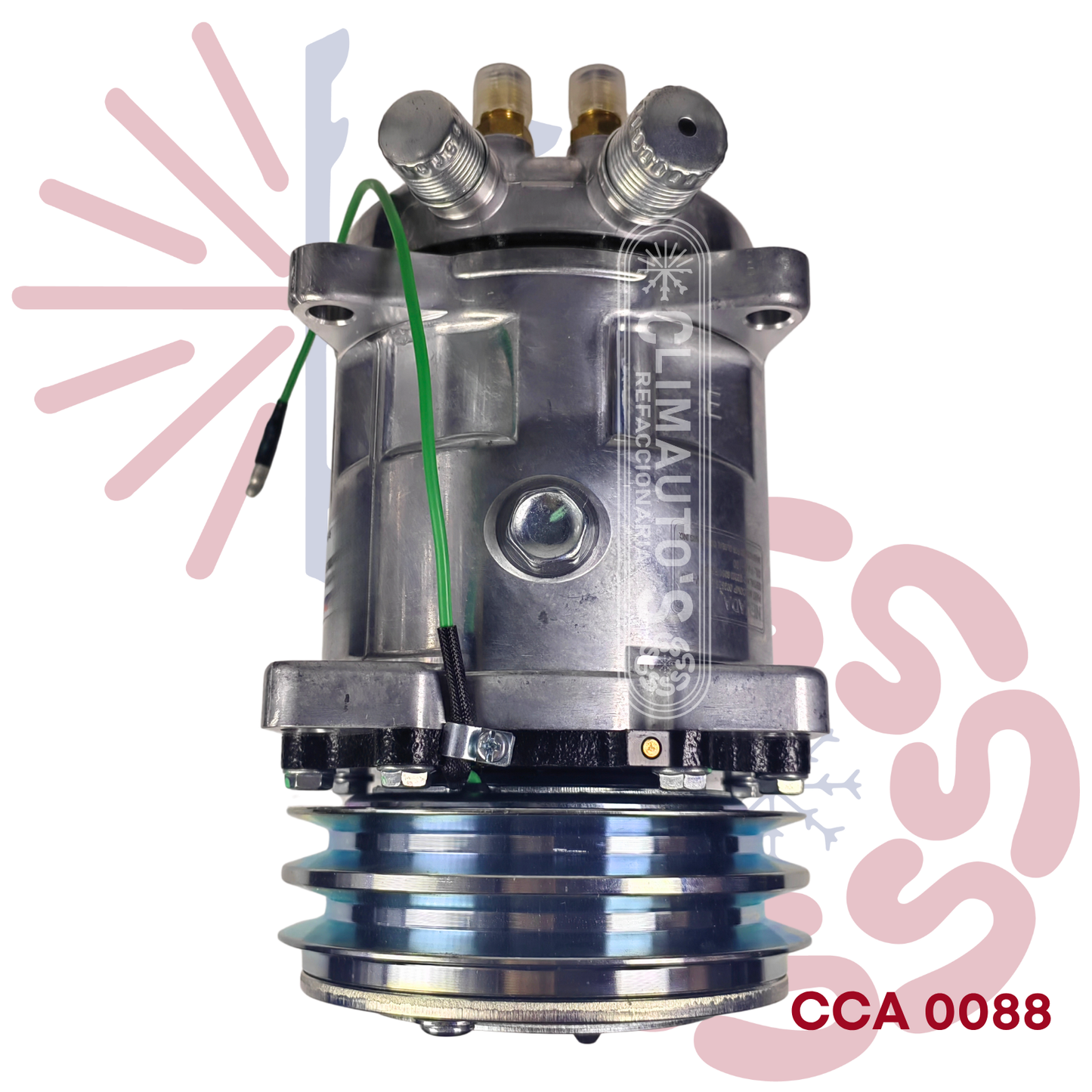 Compresor Sanden 508 std. Conexión de orring, Banda 2A