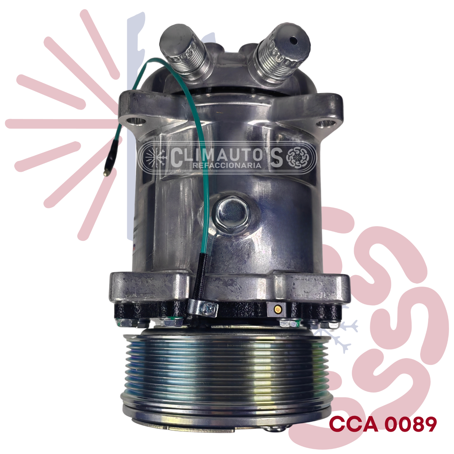 Compresor Sanden 508 std. 8pk 24v Conexión de orring