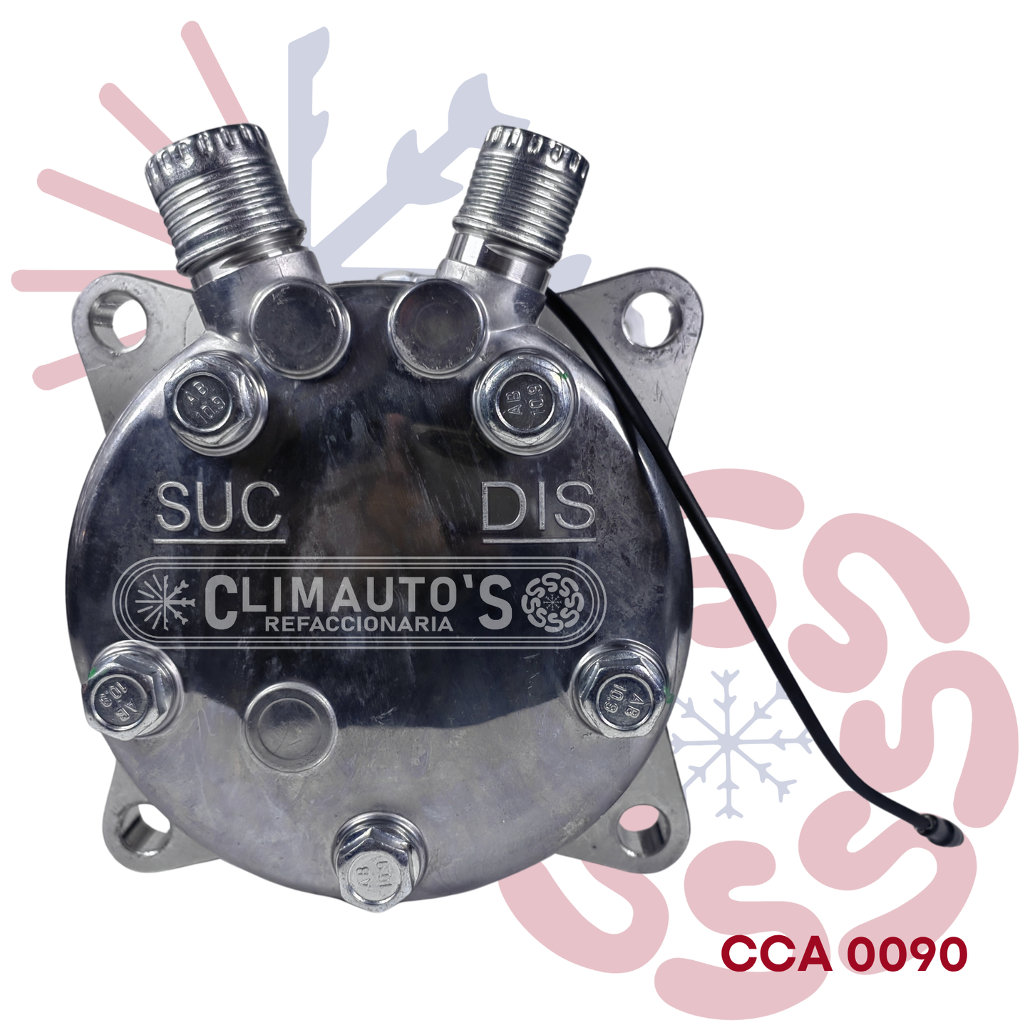 Compresor Sanden 508 std. 8pk Conexión de Orring