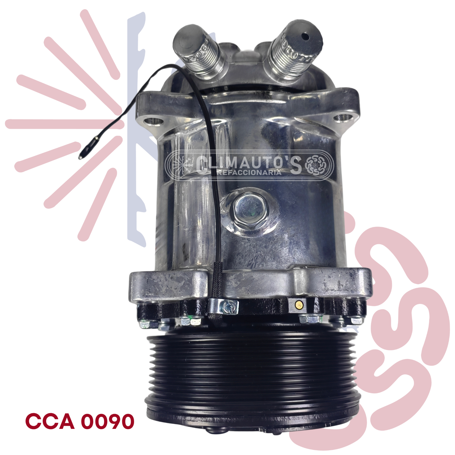 Compresor Sanden 508 std. 8pk Conexión de Orring