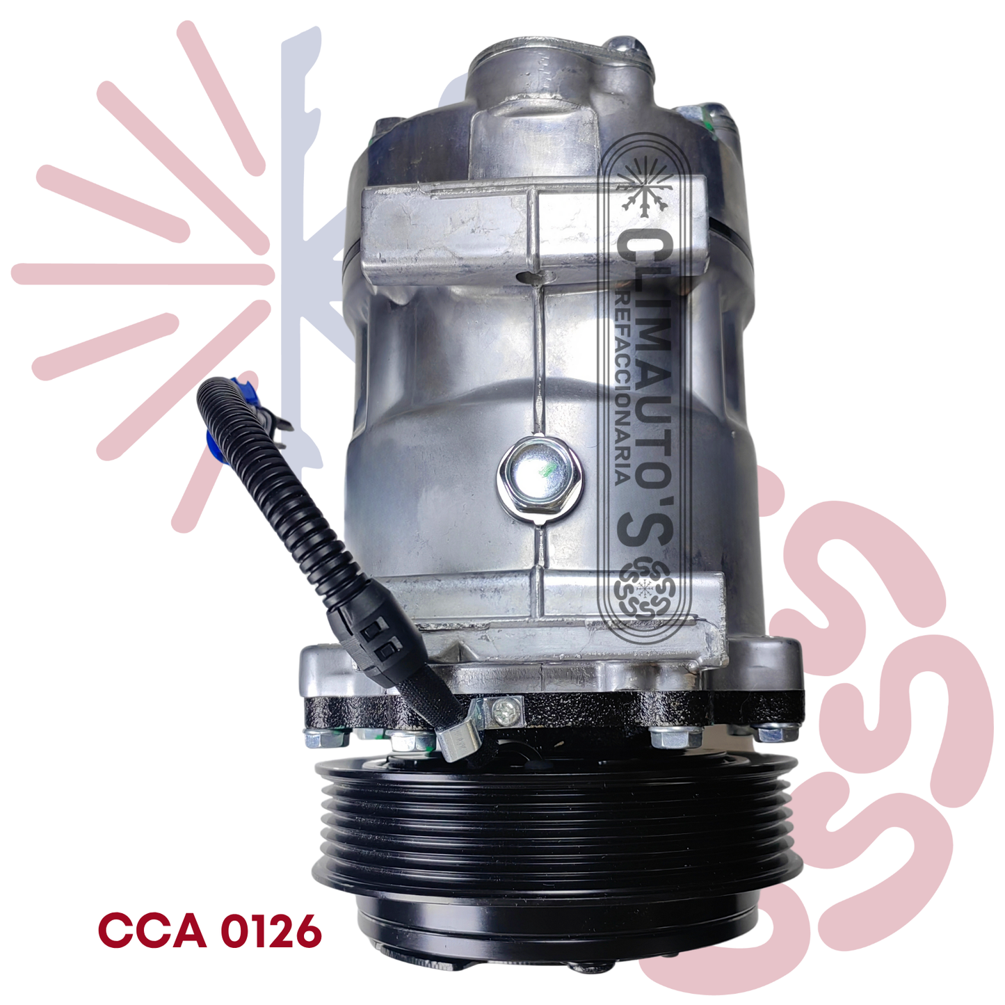 Compresor Sanden 709 SD7H15 12V 6PK 132mm (Toma horizontal)