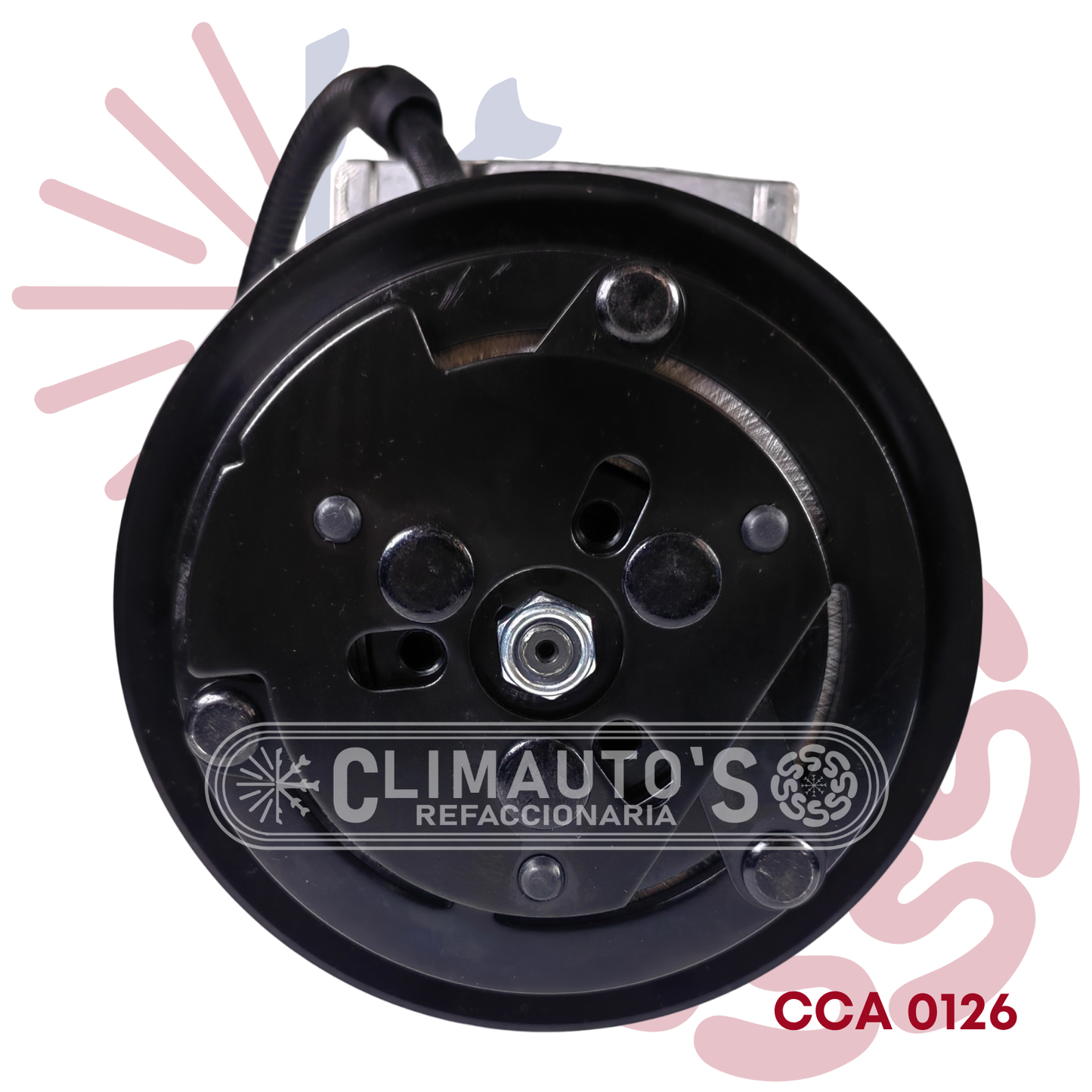 Compresor Sanden 709 SD7H15 12V 6PK 132mm (Toma horizontal)