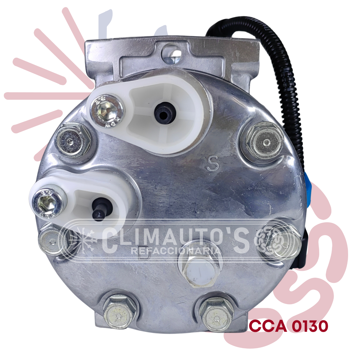 Compresor Sanden 709 SD7H15 12V 8PK 119mm (Toma vertical)
