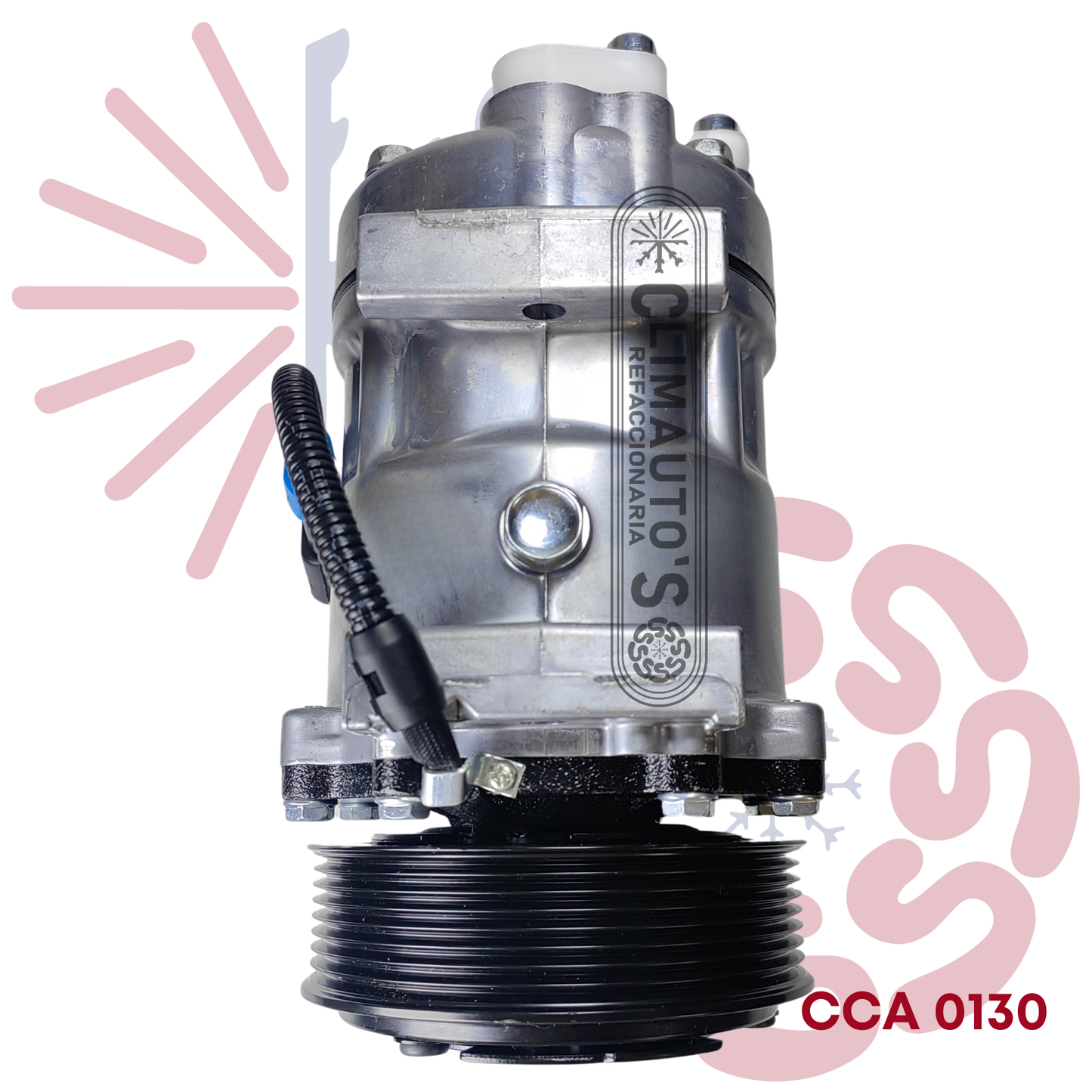 Compresor Sanden 709 SD7H15 12V 8PK 119mm (Toma vertical)