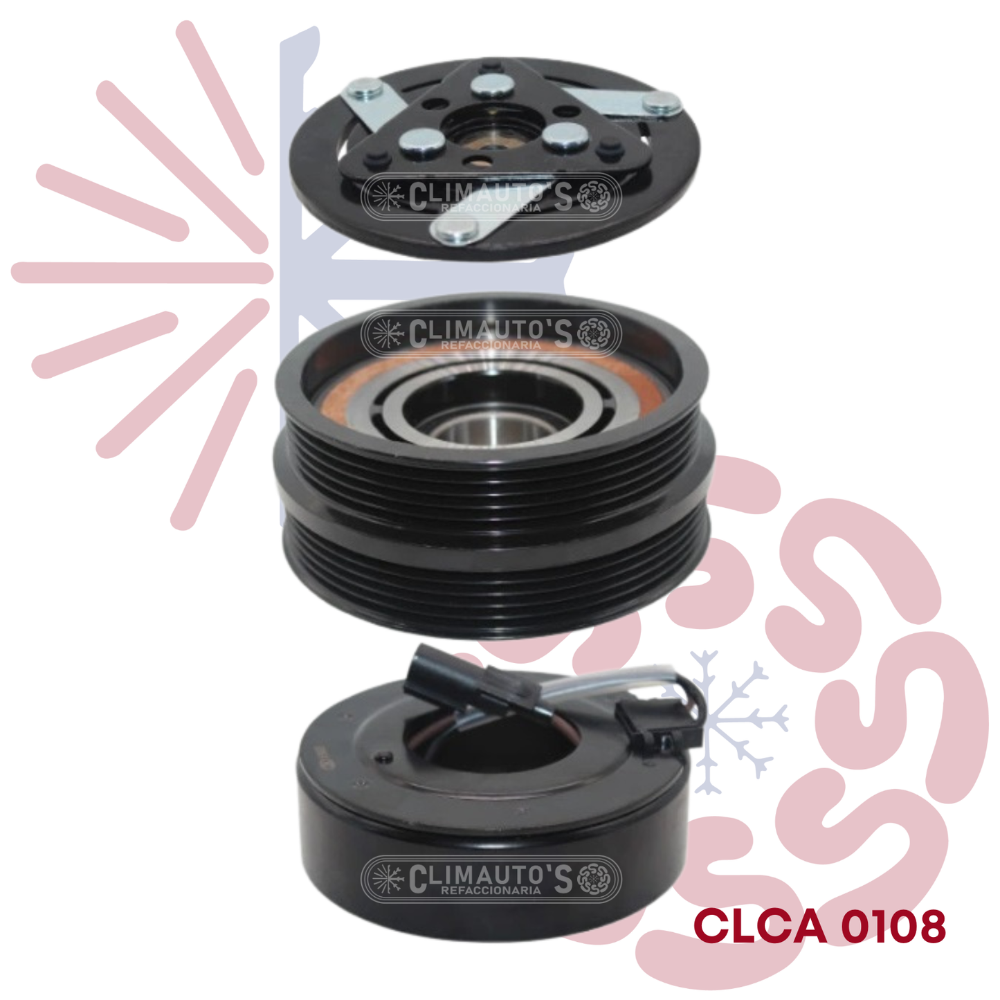 Clutch Volvo 10pk doble polea plato interno