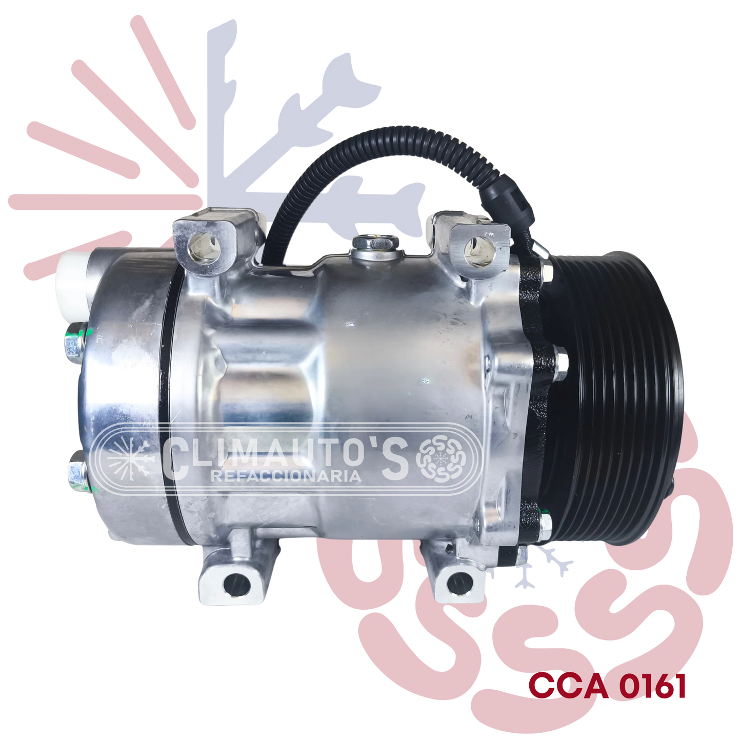 Compresor Sanden 709 International ProStar, Navistar 8pk 12 volts