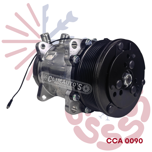 Compresor Sanden 508 std. 8pk Conexión de Orring