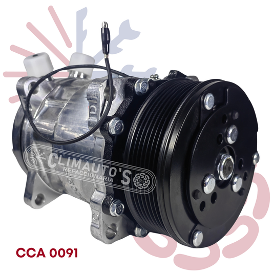 Compresor Sanden 508 std. 7pk Conexión de Orring