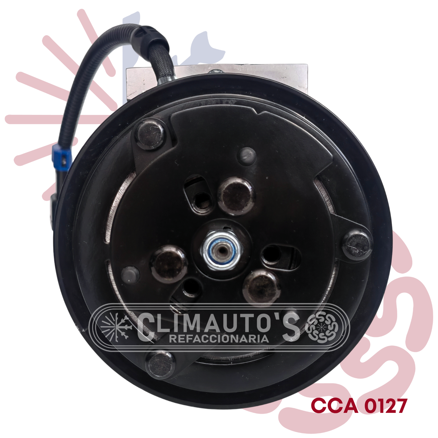 Compresor Sanden 709 SD7H15 12V 8PK 123mm (Toma vertical)