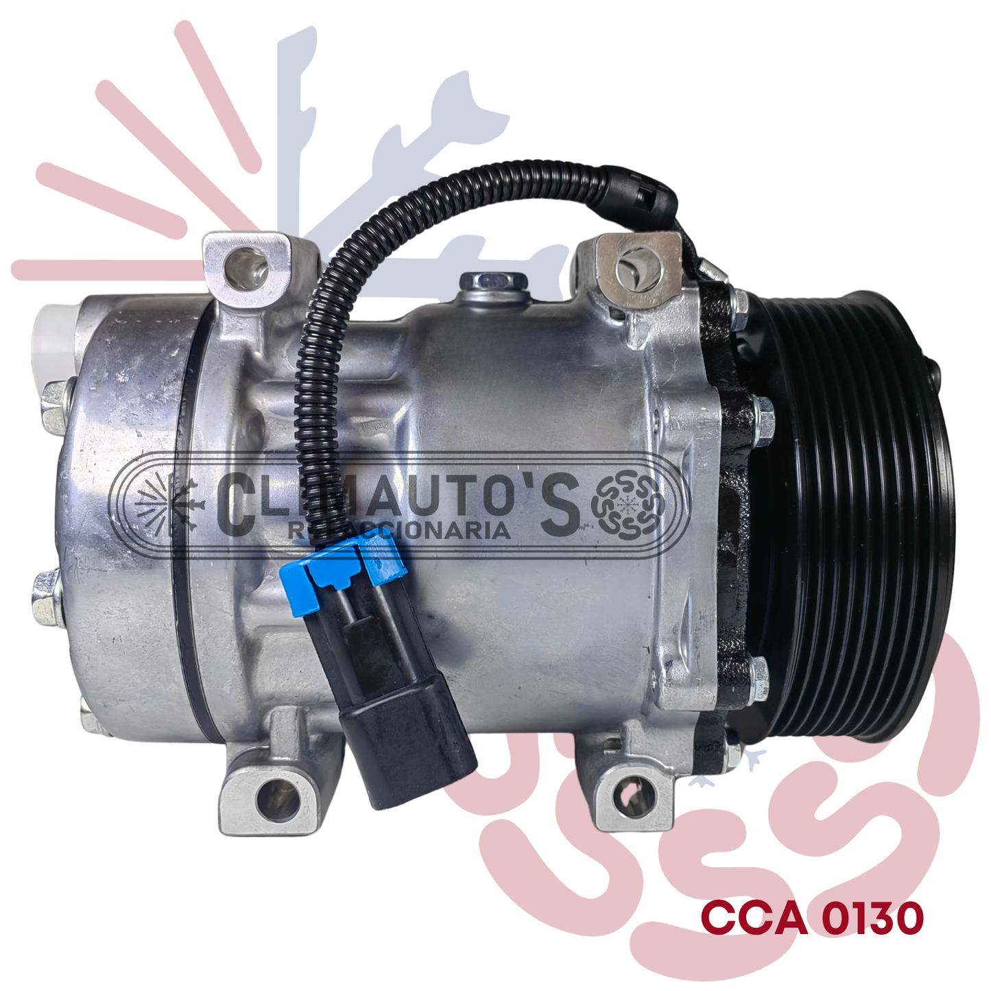 Compresor Sanden 709 SD7H15 12V 8PK 119mm (Toma vertical)