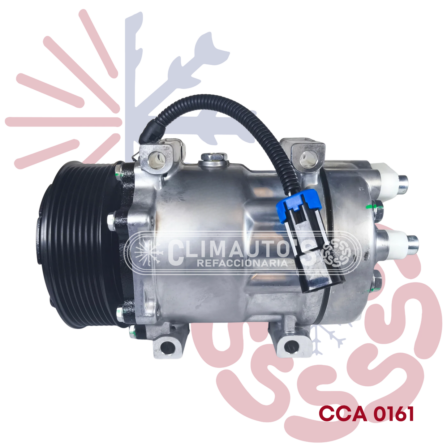 Compresor Sanden 709 International ProStar, Navistar 8pk 12 volts
