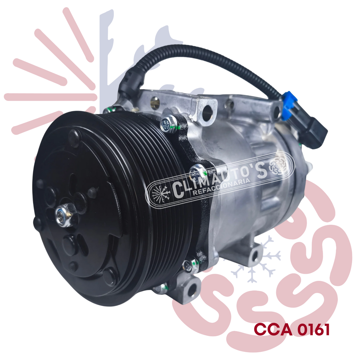 Compresor Sanden 709 International ProStar, Navistar 8pk 12 volts