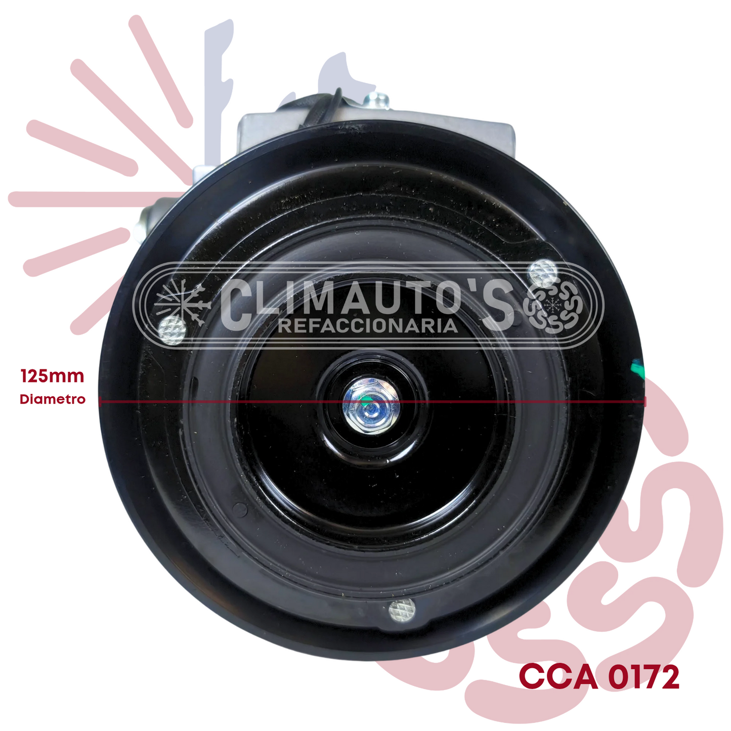 Compresor Freightliner Cascadia 10S15C Polea 8pk Año 2010-2011 (125mm)